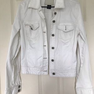Calvin Klein white/cream jean jacket L